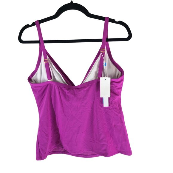 Bleu Rod Beattie Tankini Top Lets Get Twisted Underwire Purple 12D - Picture 4 of 6